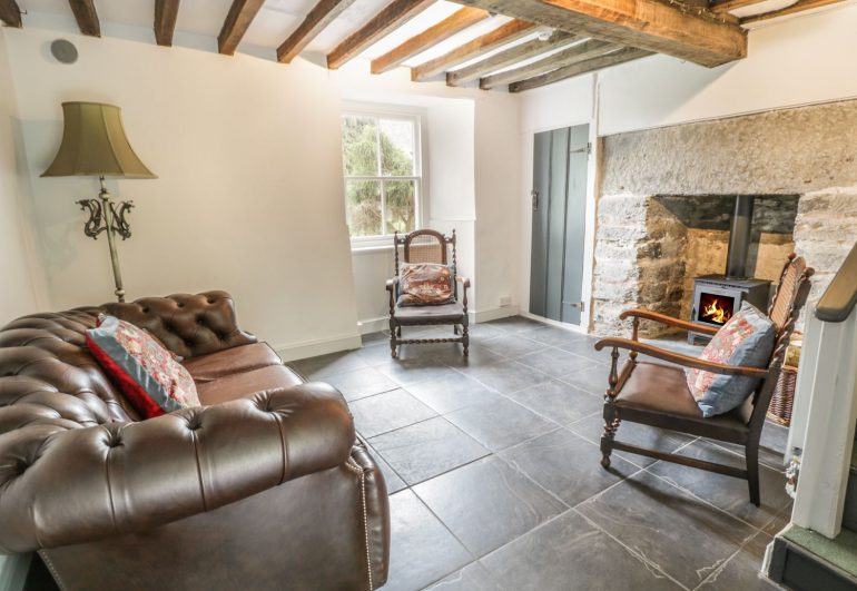 Lounge with wood burner